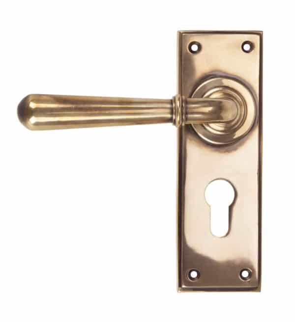 Polished Bronze Newbury Lever Euro Lock Set 1