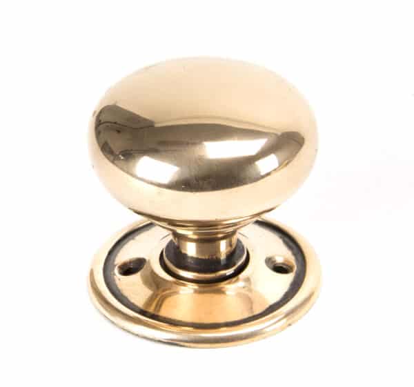 Polished Bronze Mushroom Mortice/Rim Knob Set 2