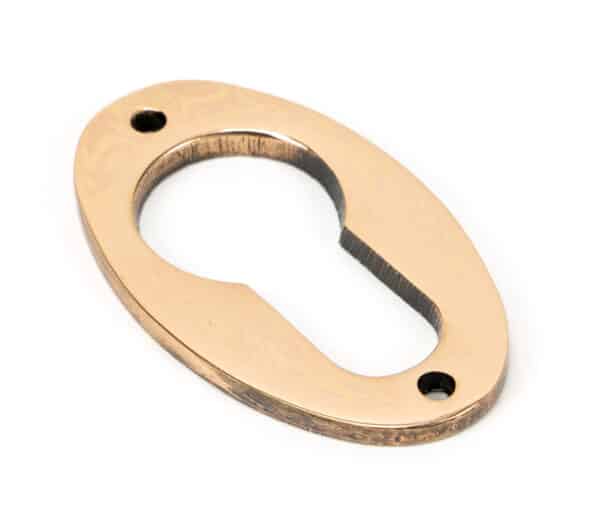 Polished Bronze Oval Euro Escutcheon 1