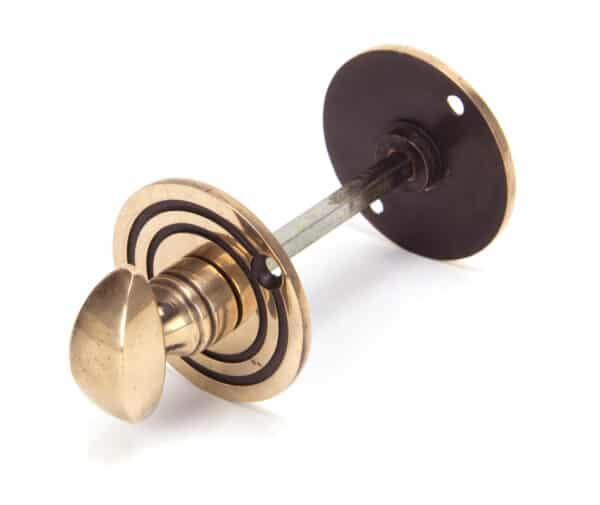 Polished Bronze Round Bathroom Thumbturn 1