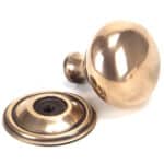 Polished Bronze Mushroom Cabinet Knob 38mm 2