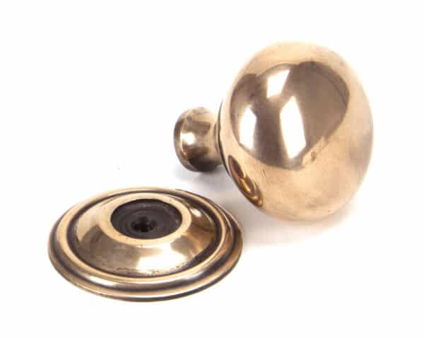 Polished Bronze Mushroom Cabinet Knob 38mm 2