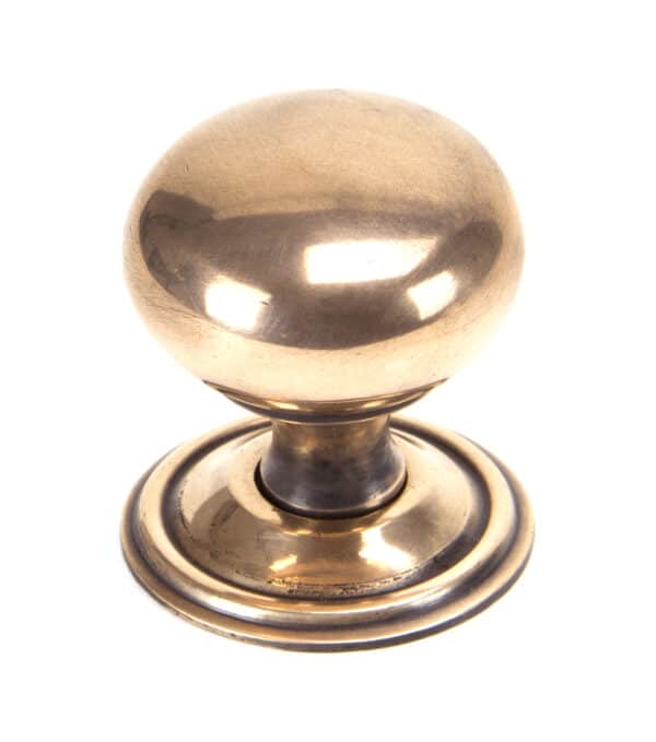 Polished Bronze Mushroom Cabinet Knob 38mm 1