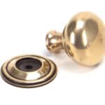 Polished Bronze Mushroom Cabinet Knob 32mm 2