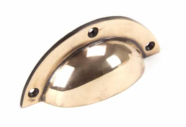 Polished Bronze 4" Plain Drawer Pull 1