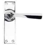 Polished Chrome Straight Lever Latch Set 1