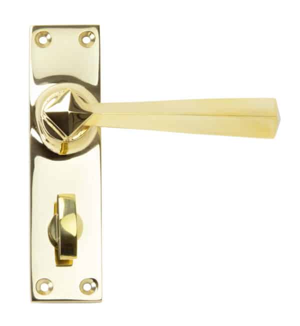 Polished Brass Straight Lever Bathroom Set 1