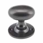 Aged Bronze Oval Mortice/Rim Knob Set 2