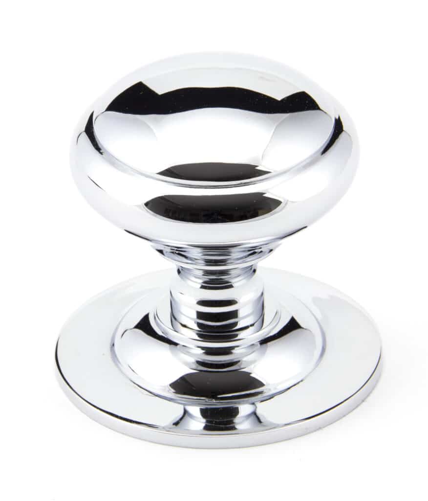 Polished Chrome Round Centre Door Knob 1