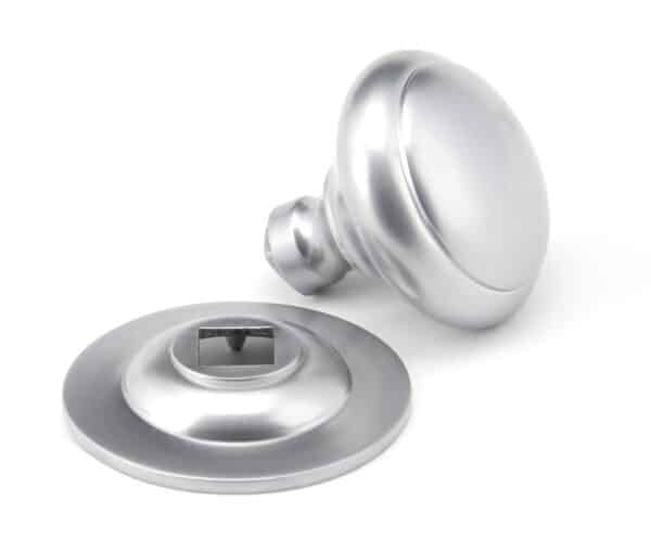 Satin Chrome Round Centre Door Knob 2