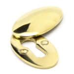 Polished Brass Oval Escutcheon & Cover 2