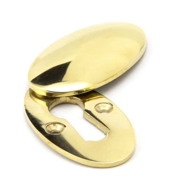 Polished Brass Oval Escutcheon & Cover 2