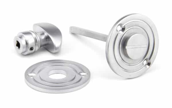 Satin Chrome Round Bathroom Thumbturn 2