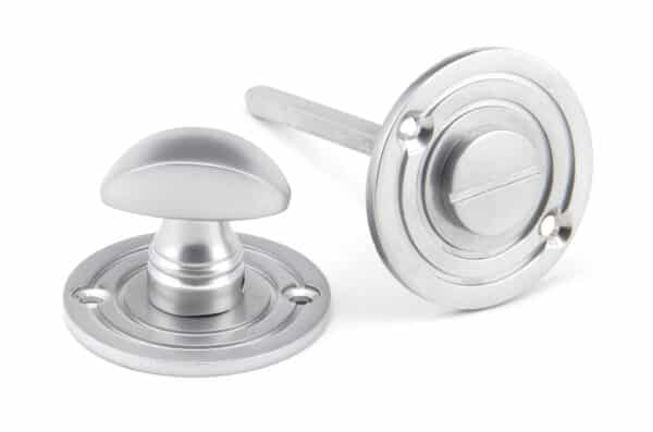 Satin Chrome Round Bathroom Thumbturn 1