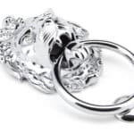 Polished Chrome Lion Head Door Knocker 1