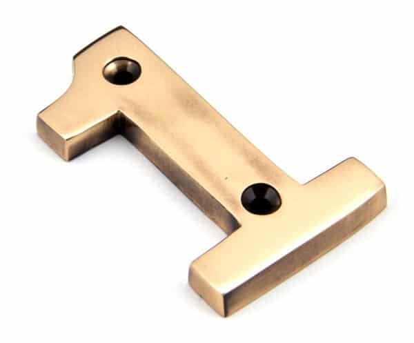 Polished Bronze Numeral 1 1