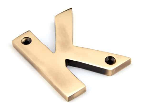 Polished Bronze Letter K 1