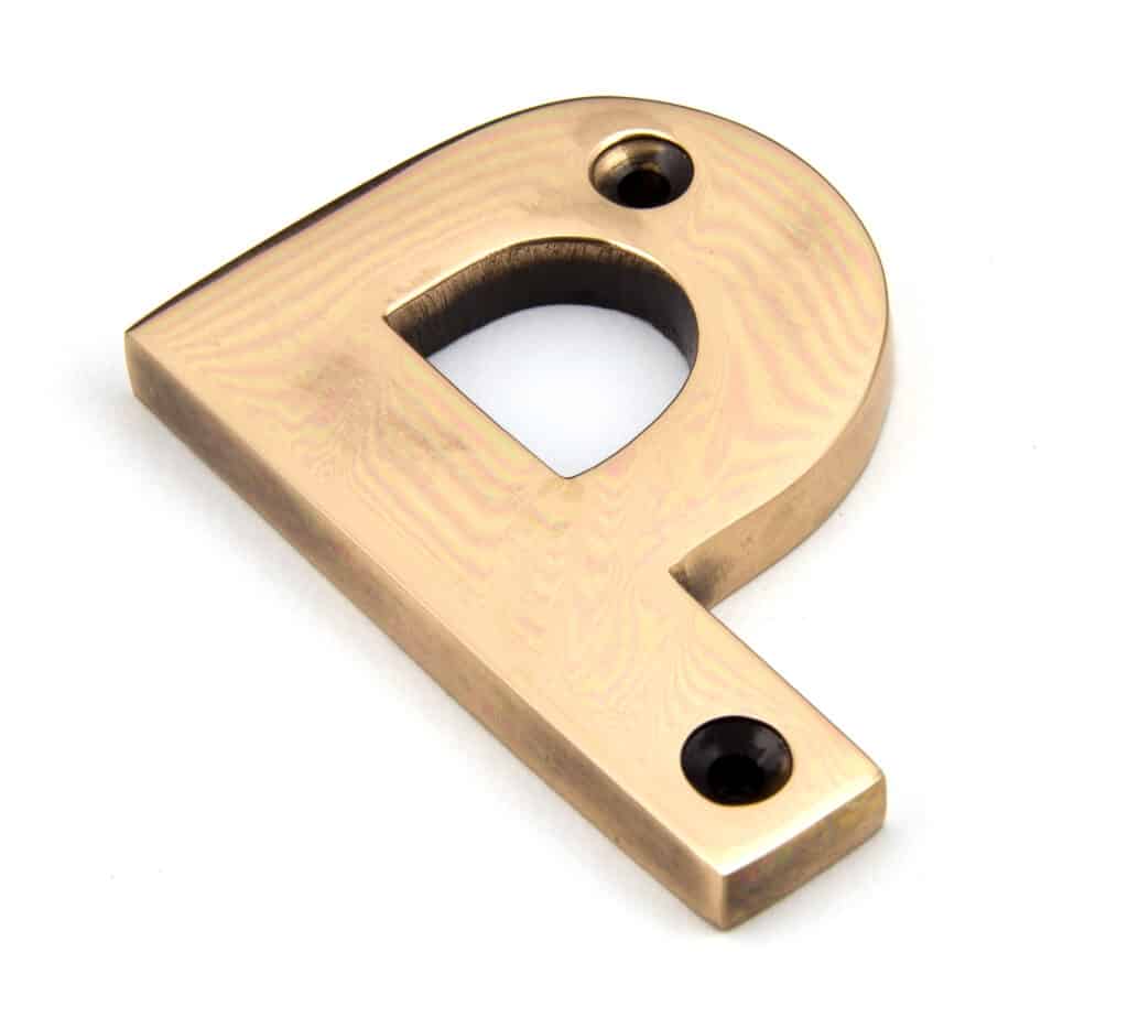 Polished Bronze Letter P 1