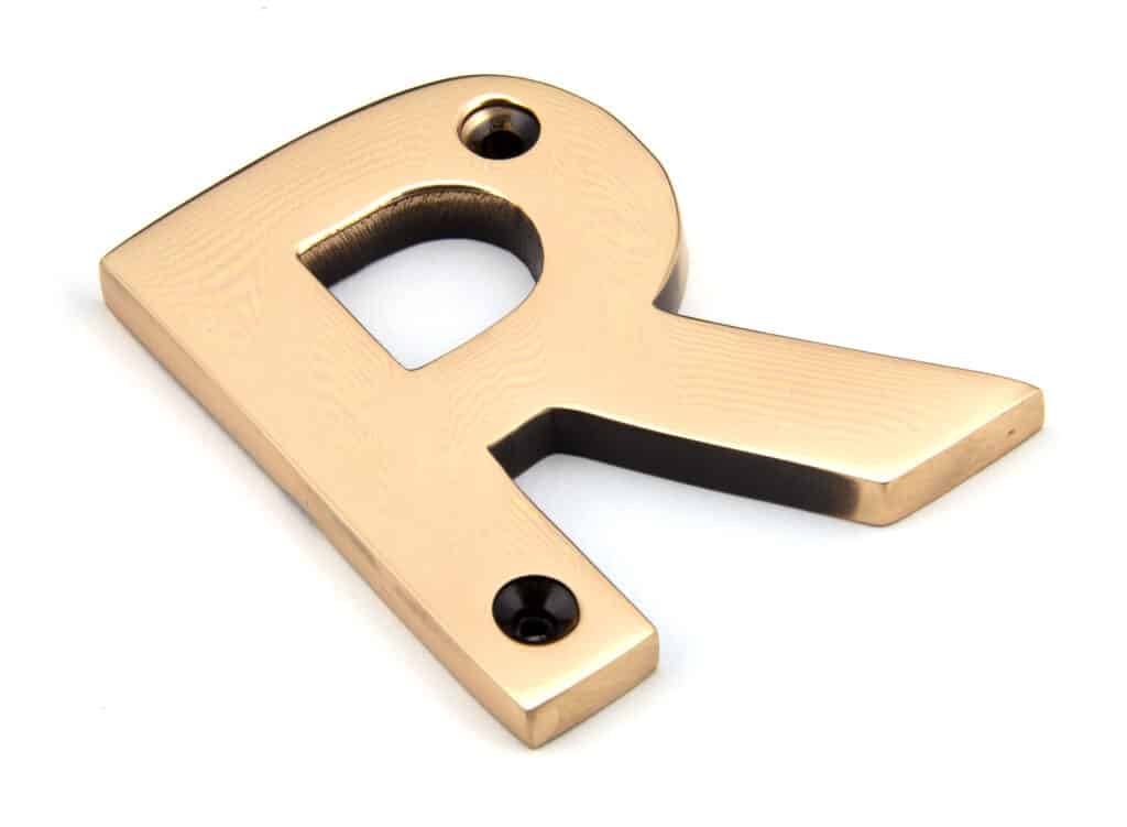 Polished Bronze Letter R 1