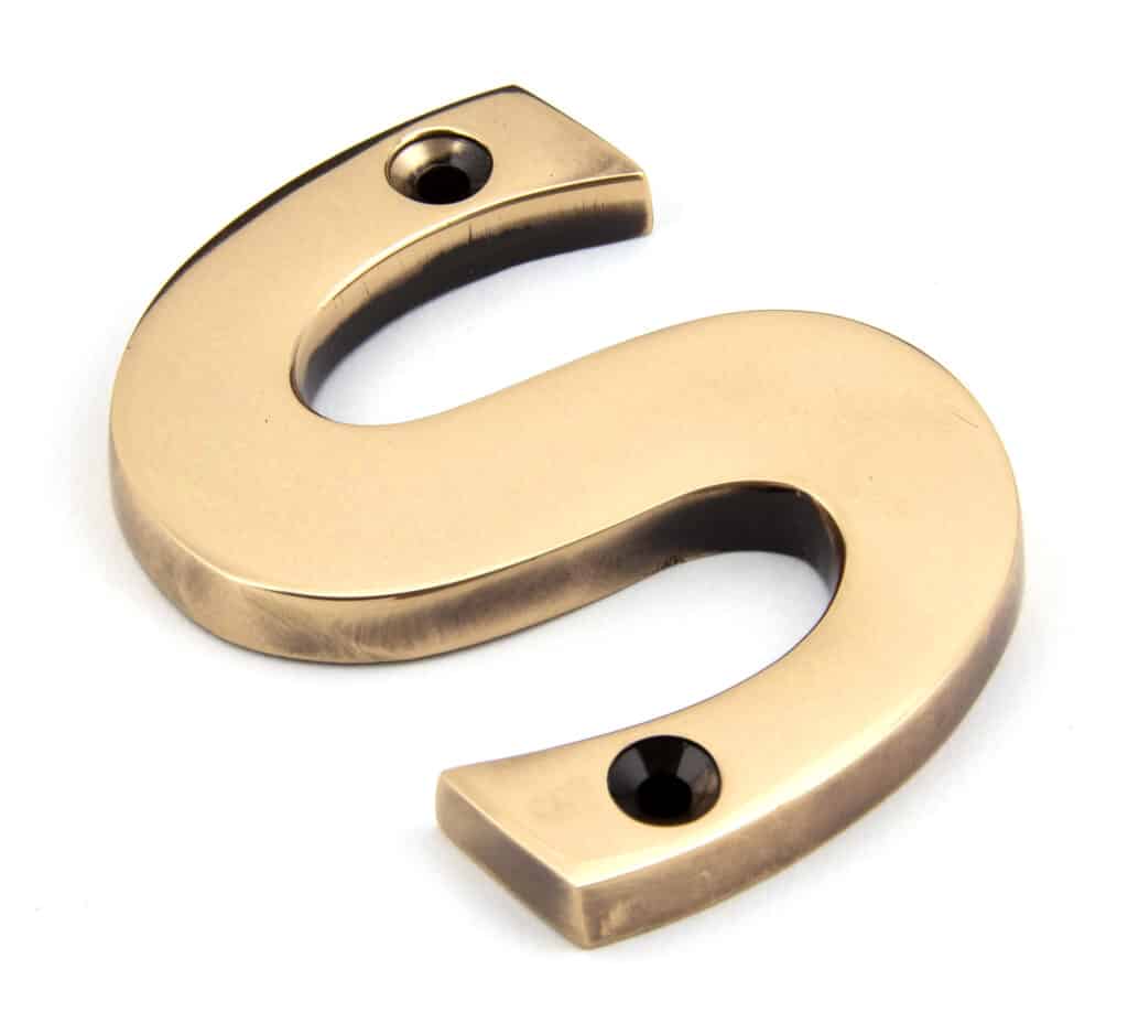 Polished Bronze Letter S 1