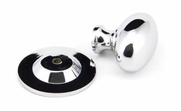 Polished Chrome Oval Cabinet Knob 40mm 2