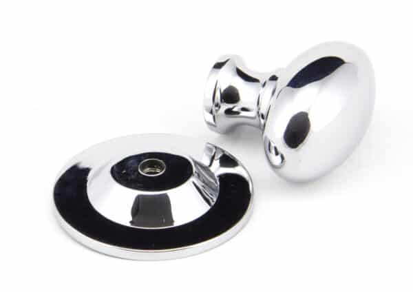 Polished Chrome Oval Cabinet Knob 33mm 2