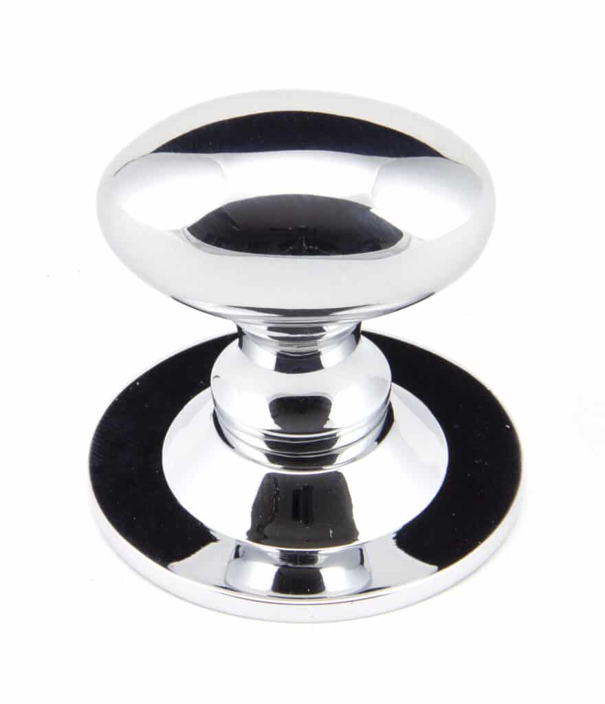 Polished Chrome Oval Cabinet Knob 33mm 1