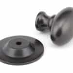 Aged Bronze Oval Cabinet Knob 33mm 2