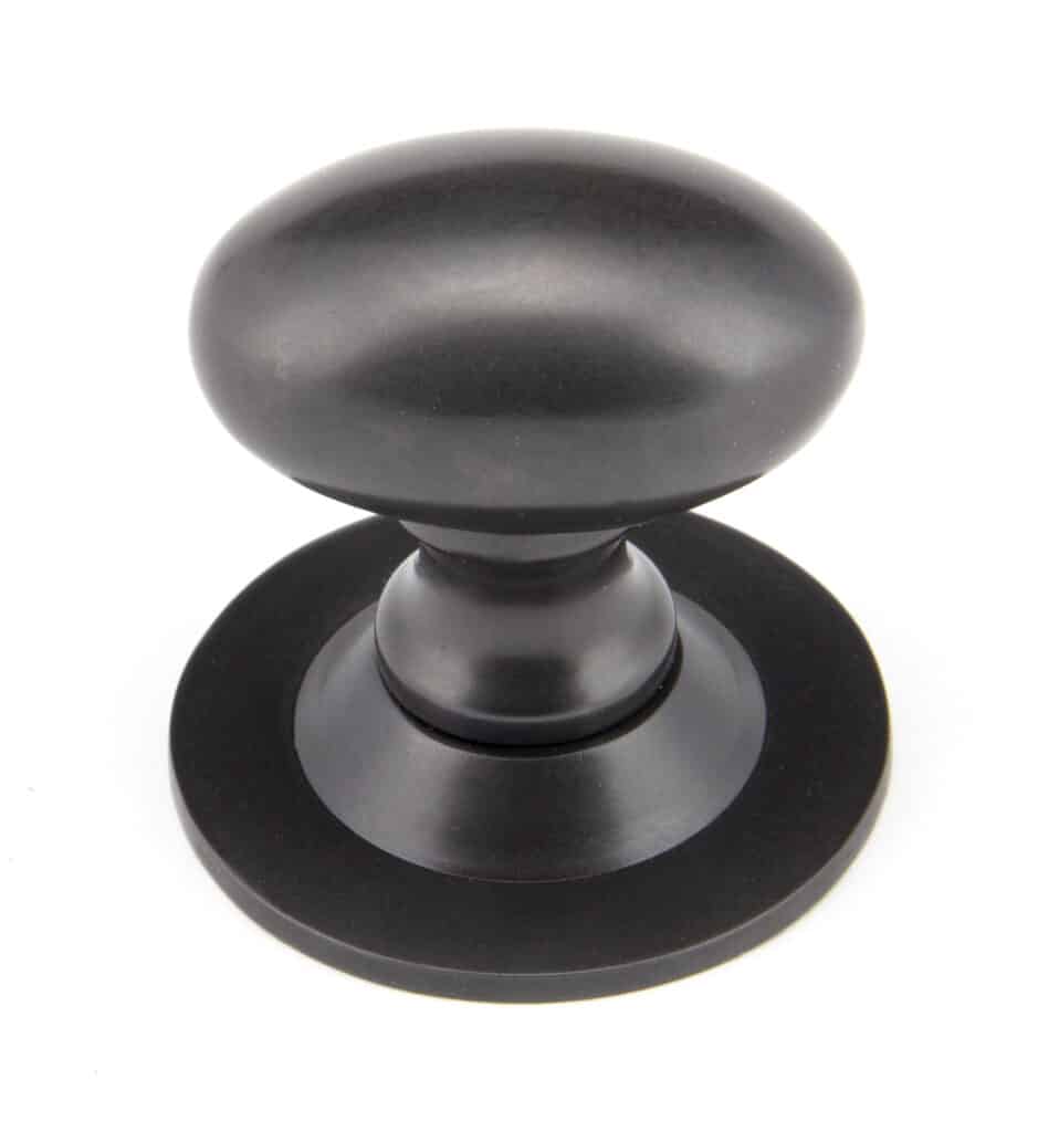 Aged Bronze Oval Cabinet Knob 33mm 1