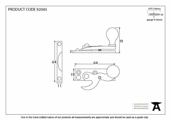 Polished Nickel Prestbury Sash Hook Fastener 3