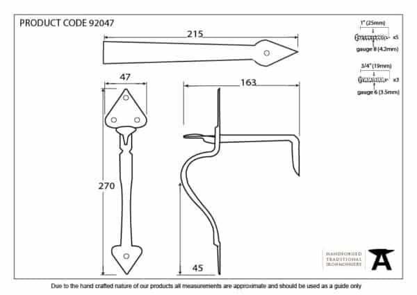 External Beeswax Tuscan Thumblatch 3