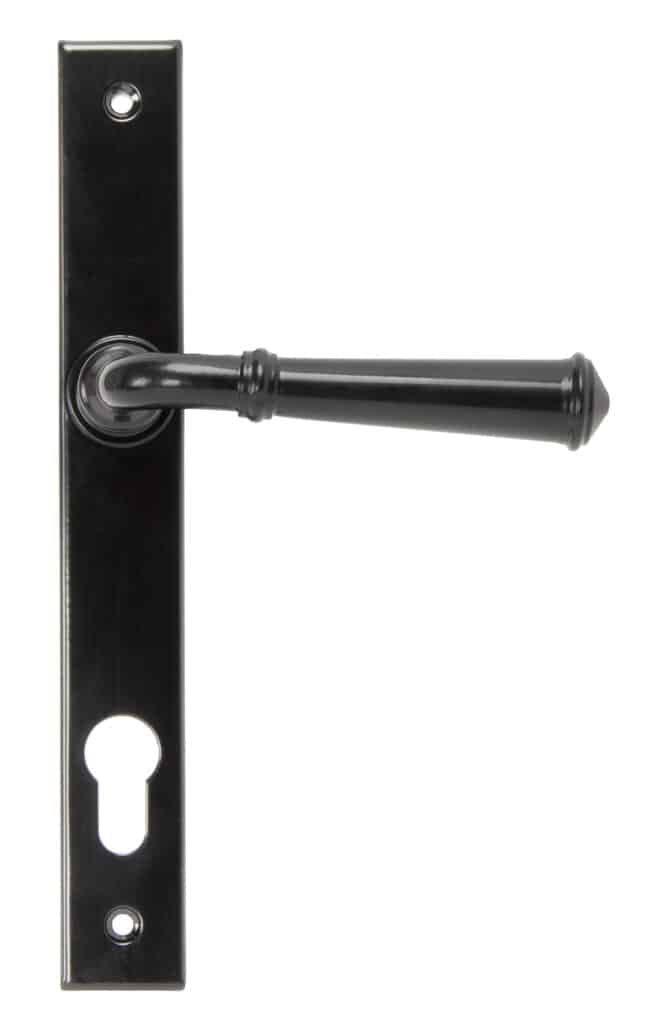 Black Regency Slimline Lever Espag. Lock Set 1