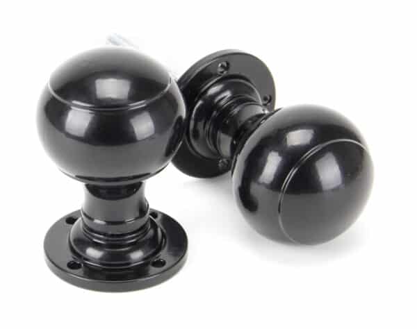 Black Regency Mortice/Rim Knob Set 1