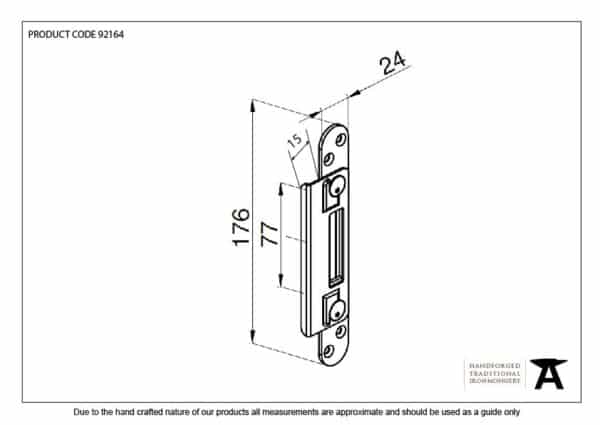 BZP Winkhaus Heritage Hook Strike Keep 44mm Door 2