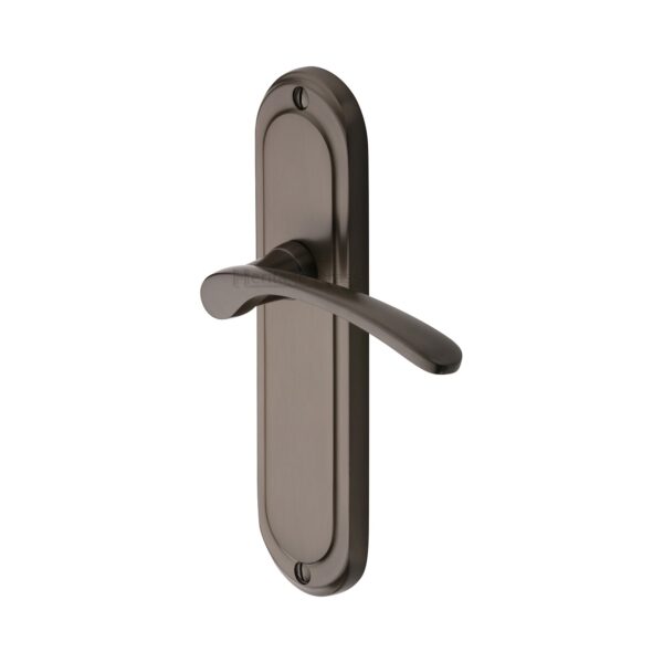 Heritage Brass Door Handle Lever Latch Ambassador Design Satin Nickel Finish 1