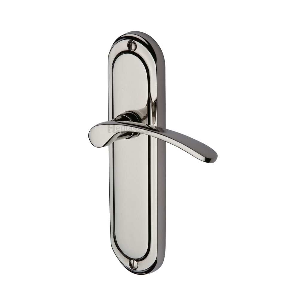 Heritage Brass Door Handle for Bathroom Ambassador Design Matt Bronze Finish 1