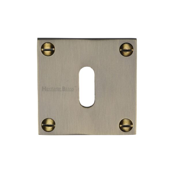 Heritage Brass Euro Profile Cylinder Escutcheon Antique Brass finish 1