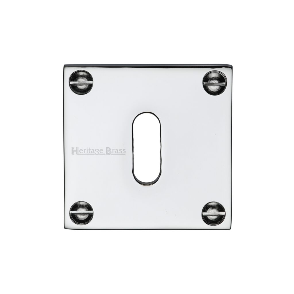 Heritage Brass Euro Profile Cylinder Escutcheon Polished Chrome finish 1