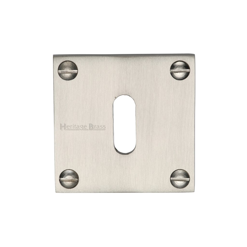 Heritage Brass Euro Profile Cylinder Escutcheon Satin Nickel finish 1