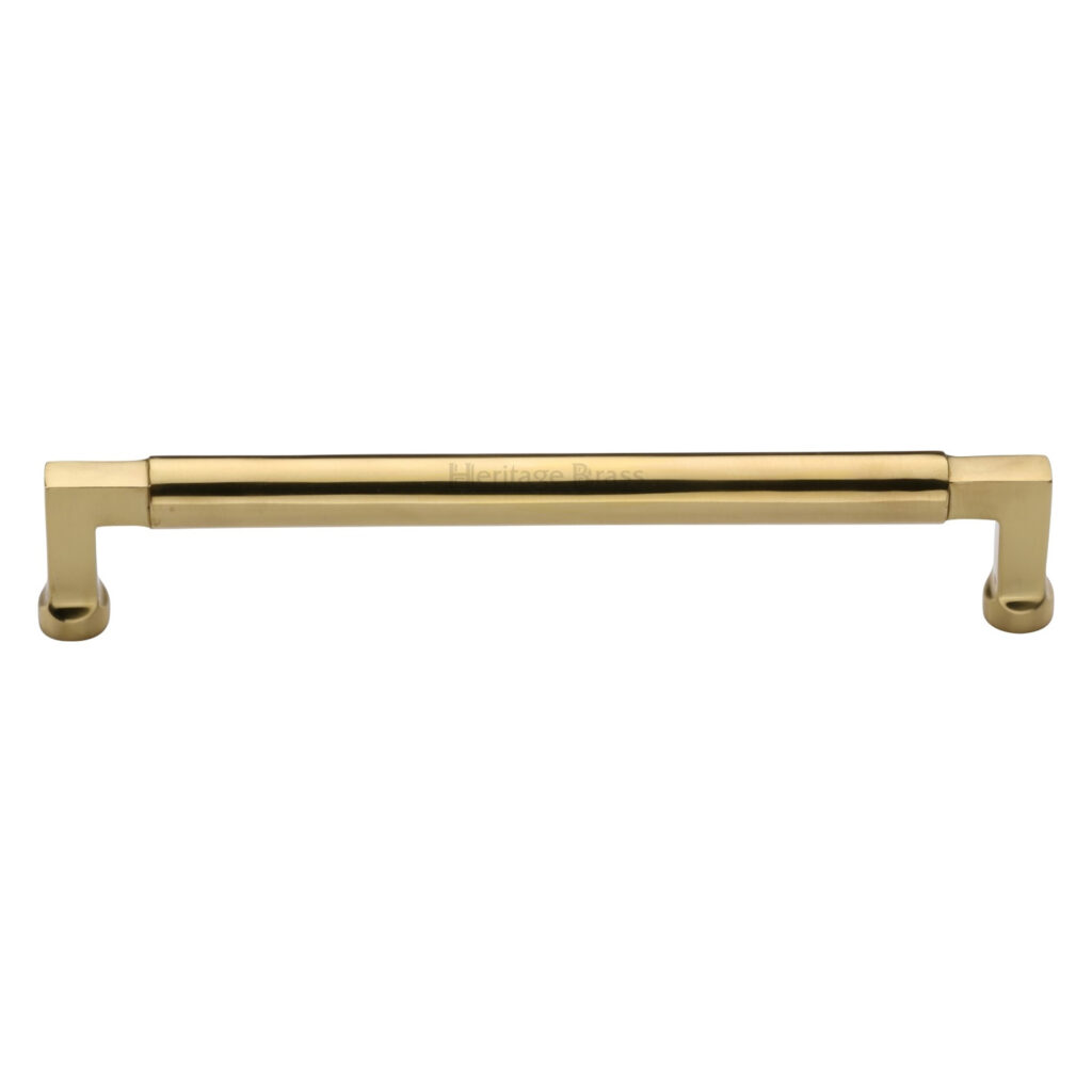 Heritage Brass Cabinet Pull Bauhaus Design 254mm CTC Satin Brass Finish 1
