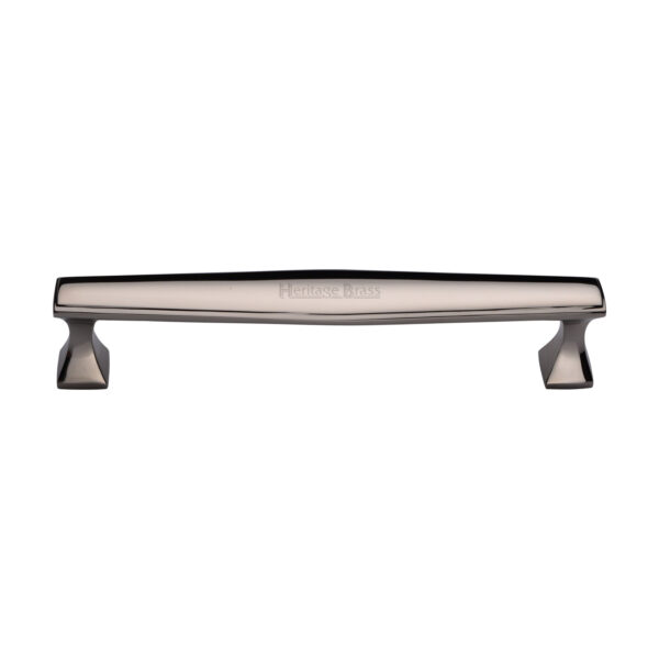 Heritage Brass Cabinet Pull Deco Design 203mm CTC Satin Nickel Finish 1