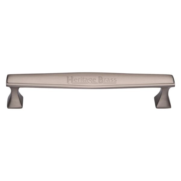 Heritage Brass Cabinet Pull Deco Design 96mm CTC Matt Black Finish 1