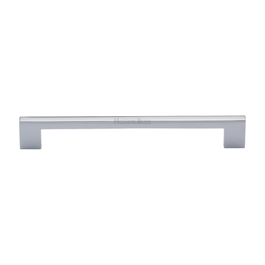 Heritage Brass Cabinet Pull Metro Design 256mm CTC Satin Chrome Finish 1