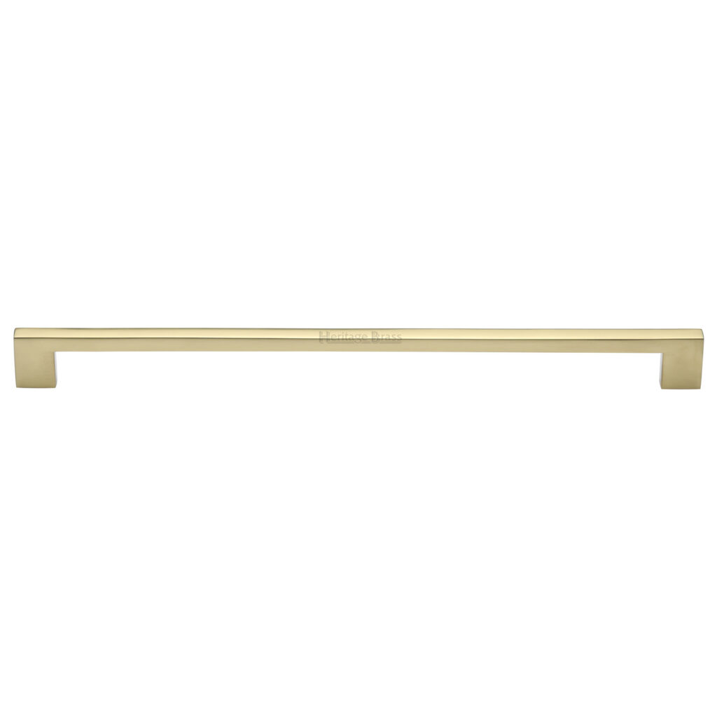 Heritage Brass Cabinet Pull Metro Design 480mm CTC Satin Brass Finish 1