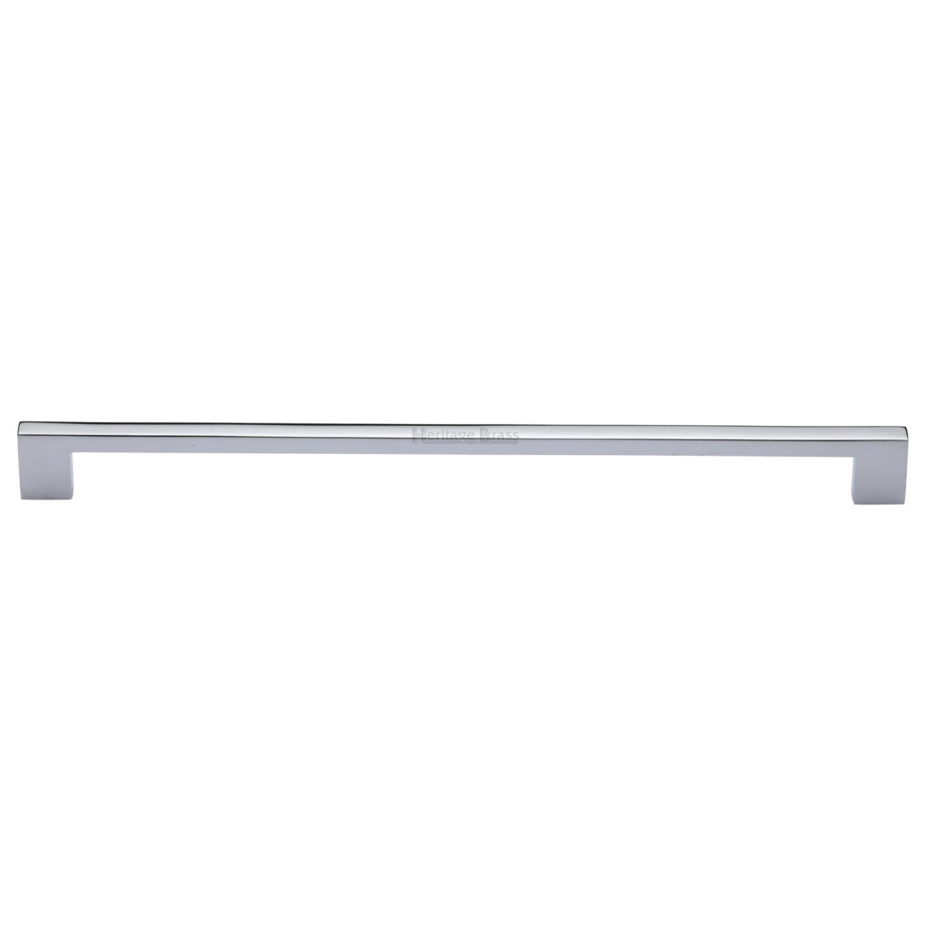 Heritage Brass Cabinet Pull Metro Design 480mm CTC Satin Chrome Finish 1