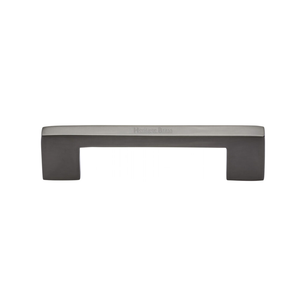 Heritage Brass Cabinet Pull Square Metro Design 128mm CTC Polished Nickel Finish 1