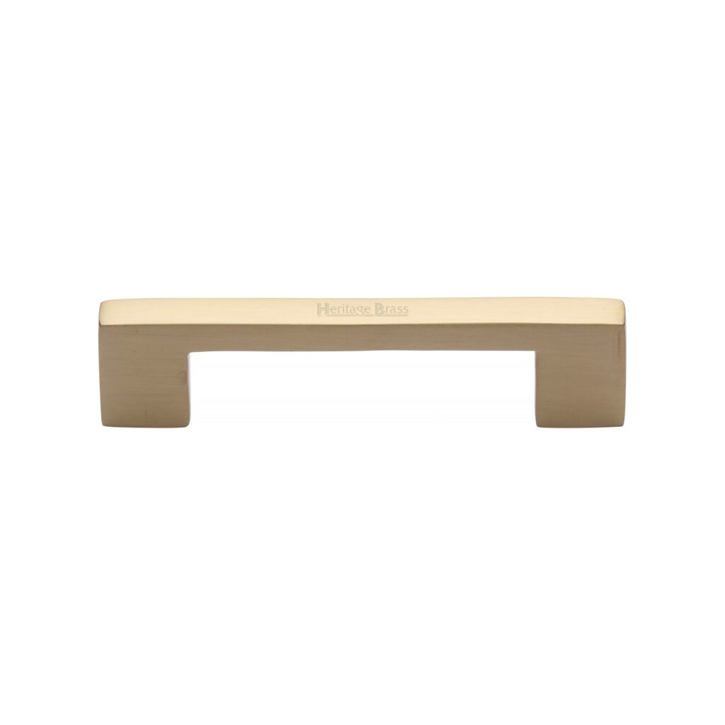 Heritage Brass Cabinet Pull Square Metro Design 128mm CTC Satin Rose Gold Finish 1