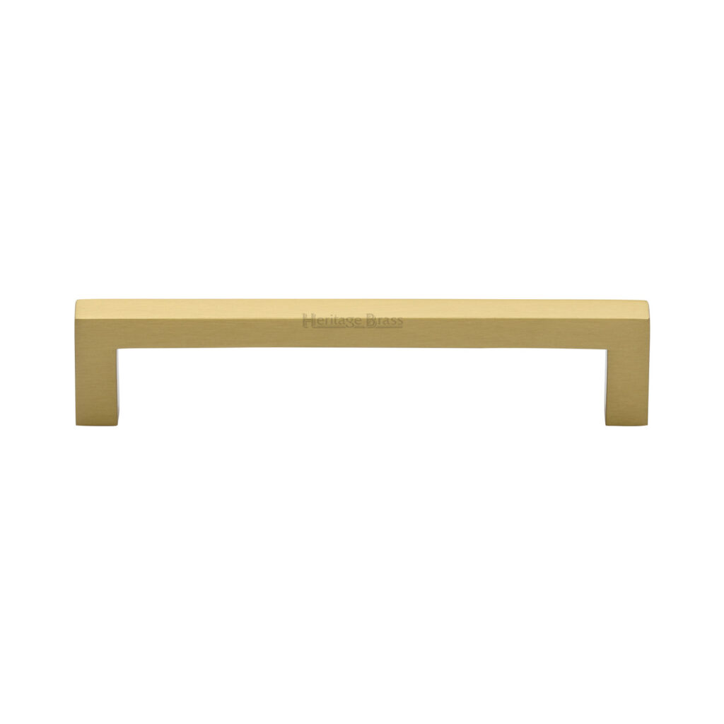 Heritage Brass Cabinet Pull Square Metro Design 160mm CTC Satin Rose Gold Finish 1