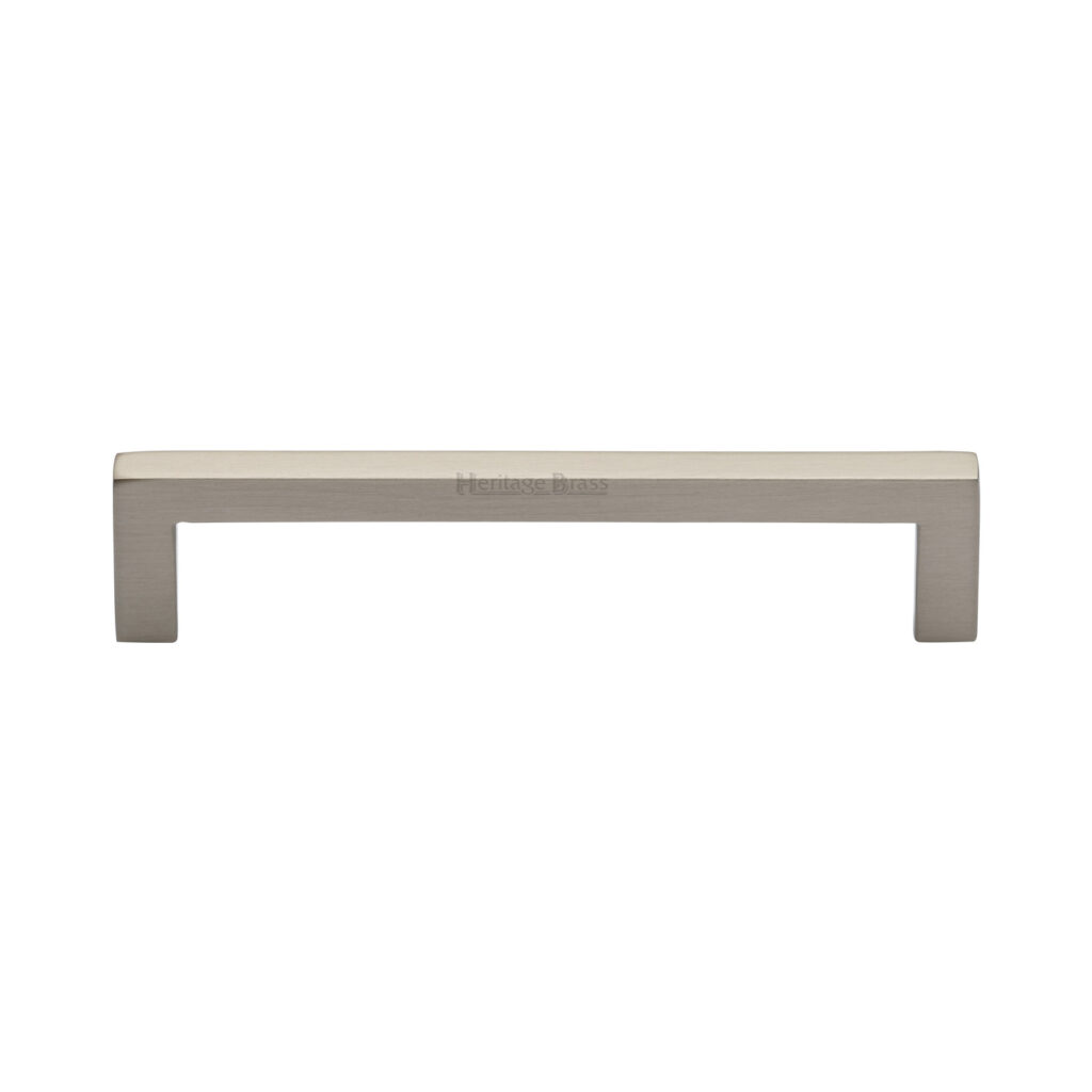 Heritage Brass Cabinet Pull Square Metro Design 192mm CTC Matt Black Finish 1