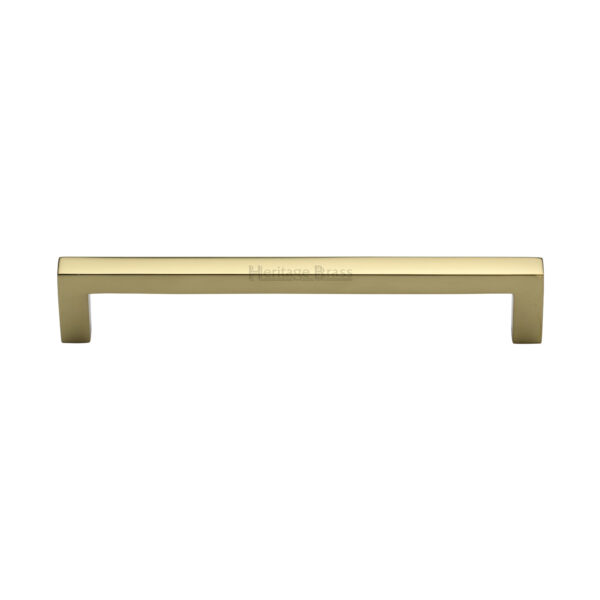 Heritage Brass Cabinet Pull Square Metro Design 192mm CTC Satin Brass Finish 1